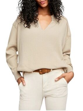 Free People Owen Waffle Tee OVERSIZED